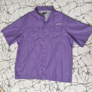 HABIT Fishing Shirt Purple Lavender Men’s XL Vented Back Mesh Inlay Lightweight